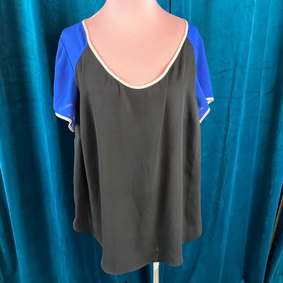 Torrid Tops - Torrid Colorblock Chiffon Blouse Top